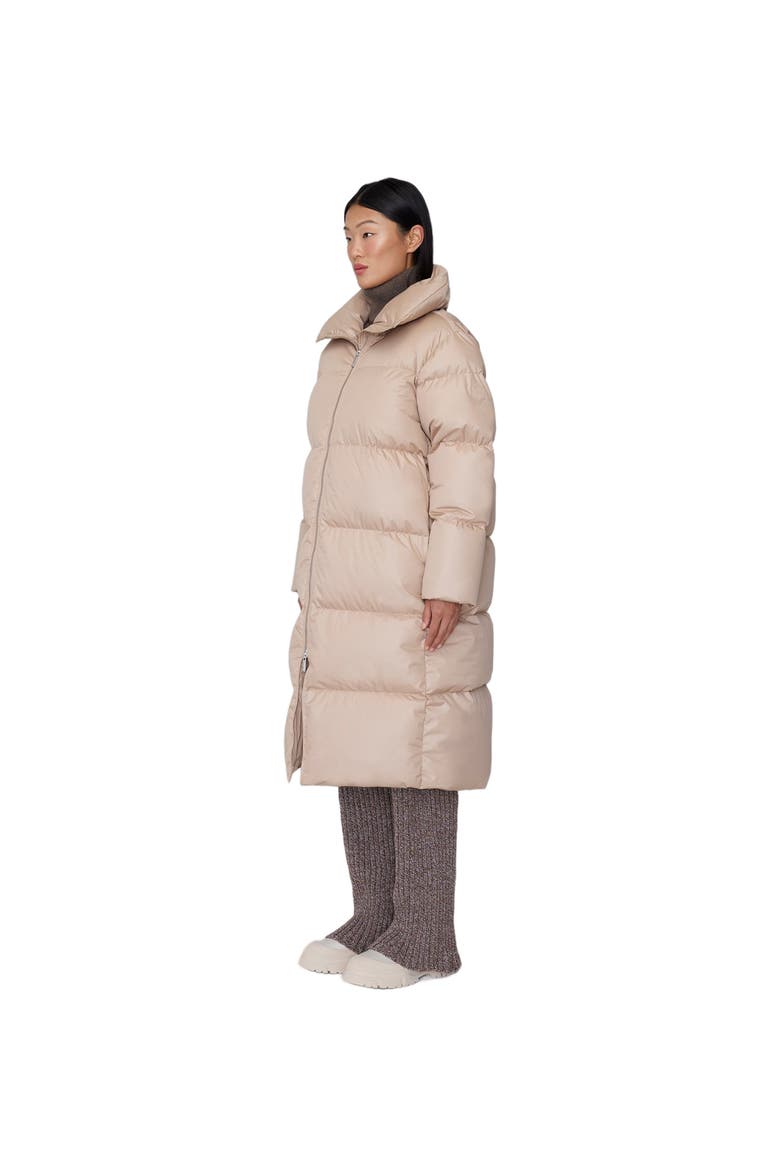 GISELE LONG | Down Puffer Jacket, Alternate, color, Sand Beige