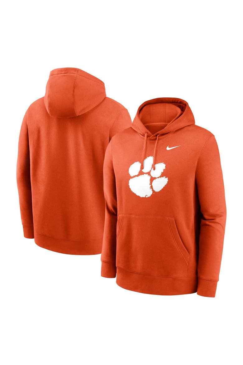 Men's Nike Orange Clemson Tigers Primetime Club Fleece Pullover Hoodie, Main, color, Orange