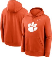 Nike Men's Nike Orange Clemson Tigers Primetime Club Fleece Pullover Hoodie