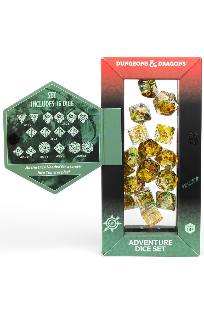 Dungeons & Dragons D&D Adventure Dice, 16 Pieces, Alternate, color, Multicolored