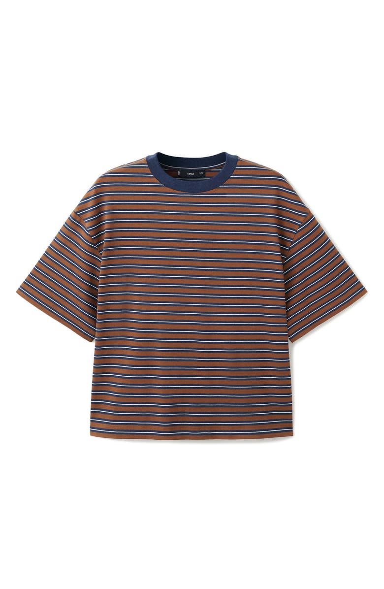 MANGO Stripe T-Shirt, Alternate, color, Russet
