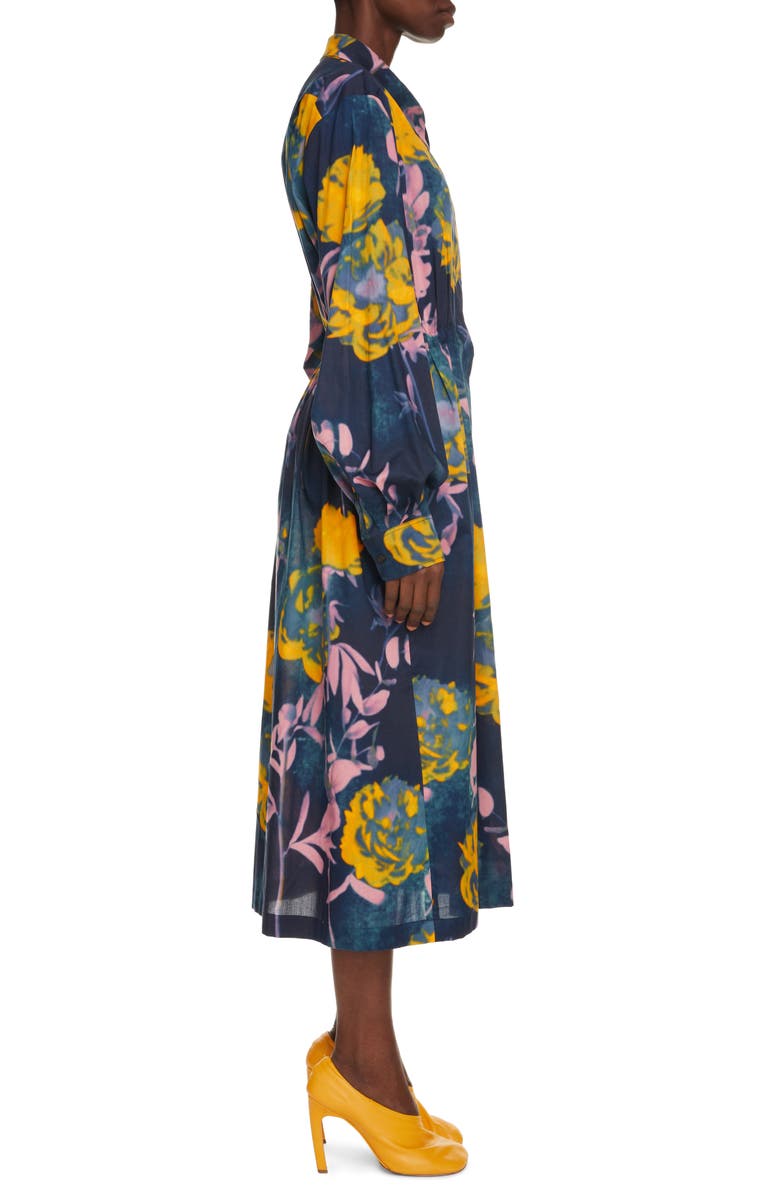 Dries Van Noten Darlo Floral Long Sleeve Shirtdress, Alternate, color, 