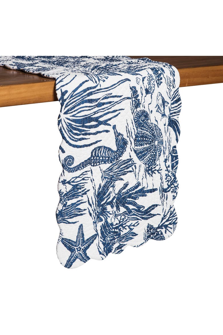 Waverly Reef Dining Table Runner, Alternate, color, Blue