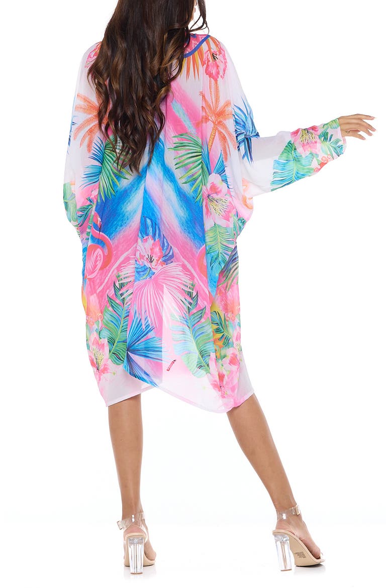 Flamingo Pocket Cover-Up Duster, Alternate, color, BLUE