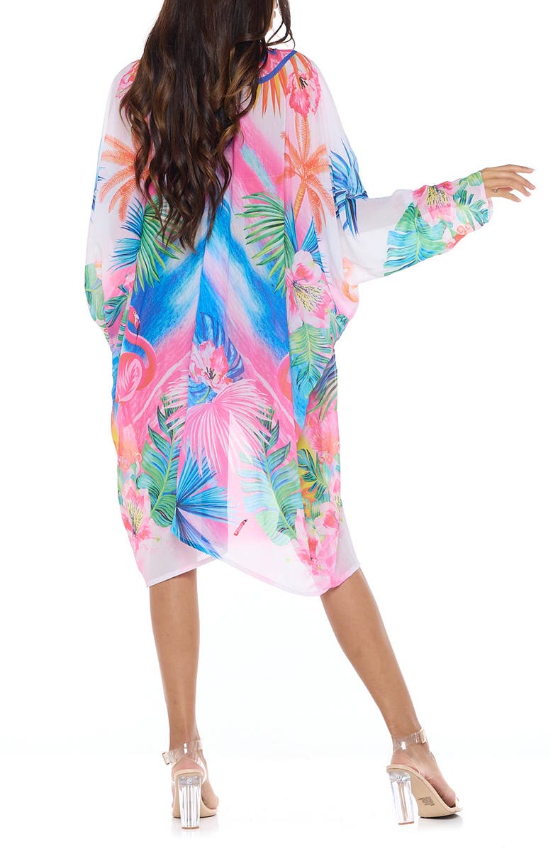 RANEES Flamingo Pocket Cover-Up Duster, Alternate, color, Blue