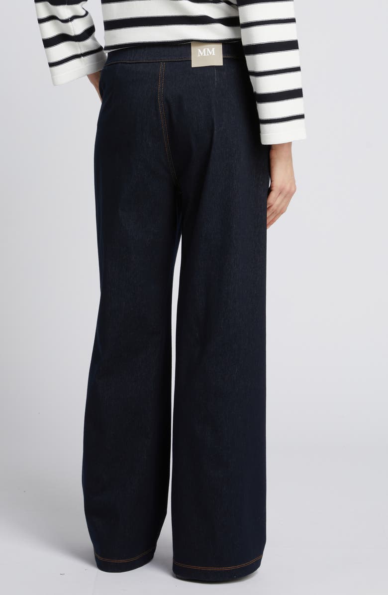 MM by Max Mara Sarta Wide Leg Jersey Trouser Jeans, Alternate, color, Midnight Blue