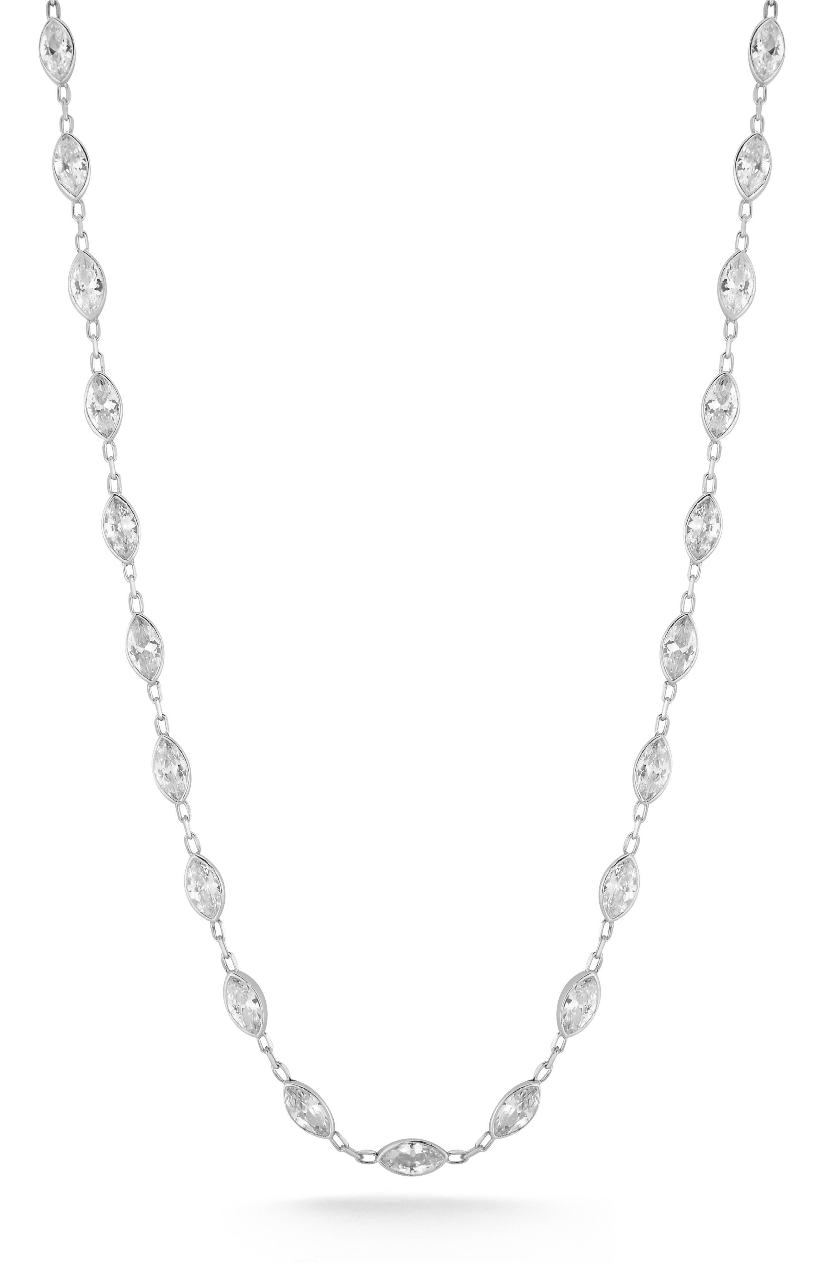 Marquise Cut Cubic Zirconia Choker Necklace