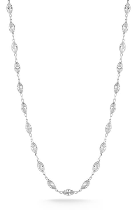 Marquise Cut Cubic Zirconia Choker Necklace