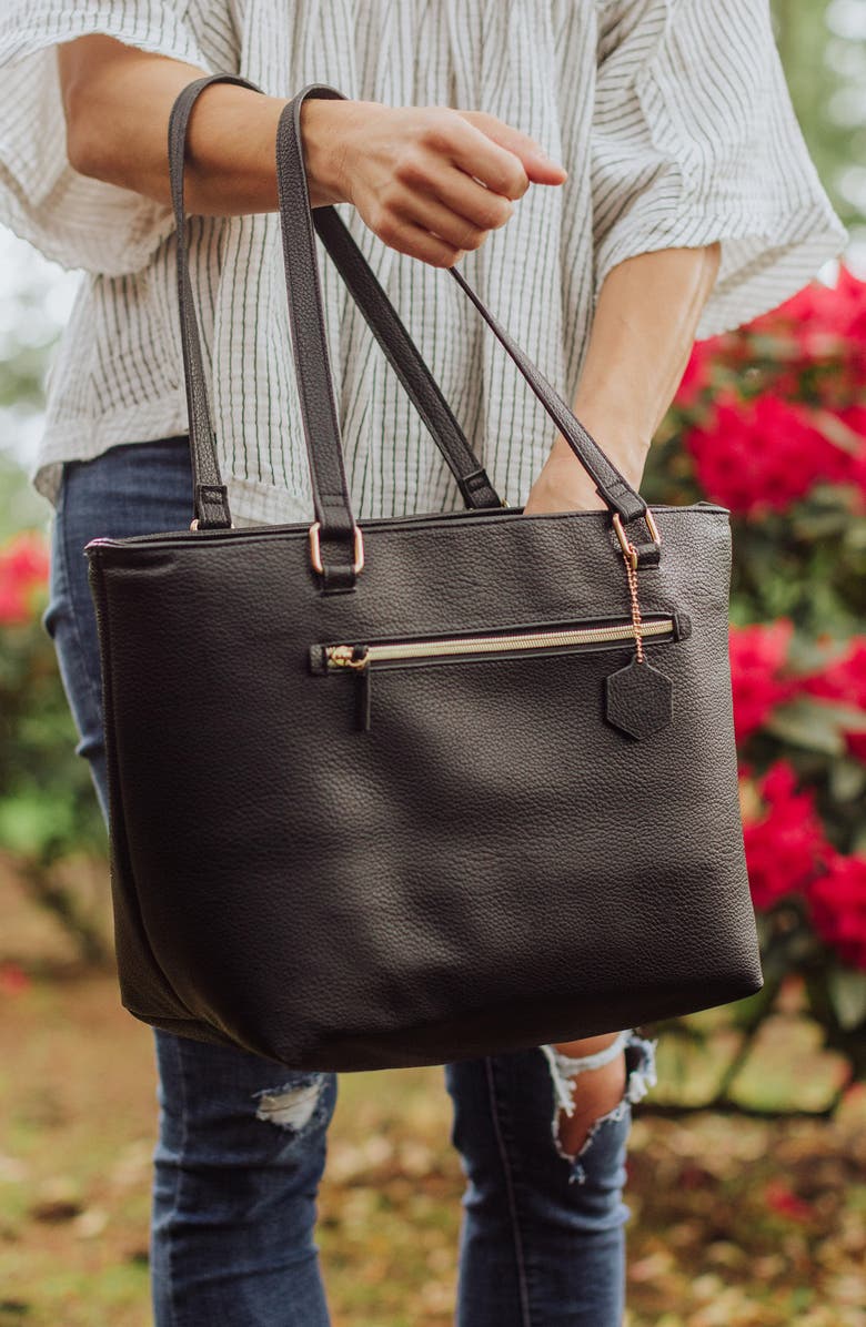 Picnic Time Uptown Cooler Tote, Alternate, color, Black