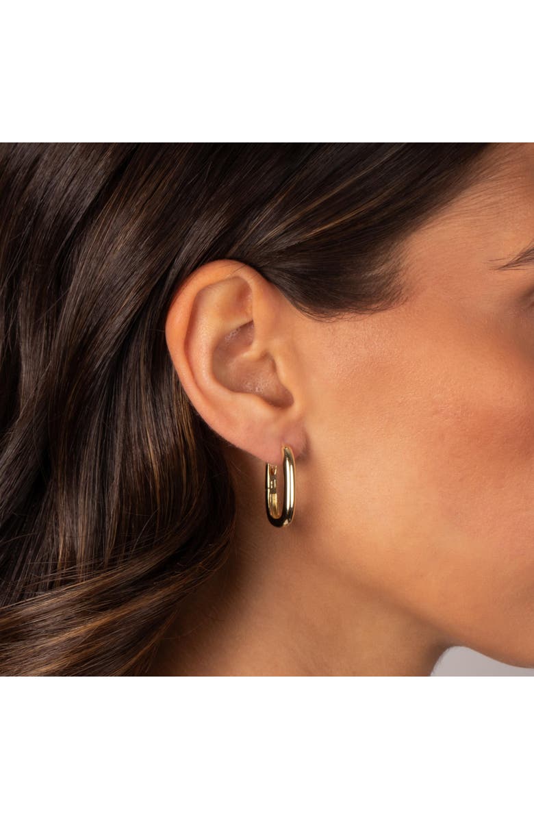 BY ADINA EDEN Solid Paperclip Hoop Earring, Alternate, color,