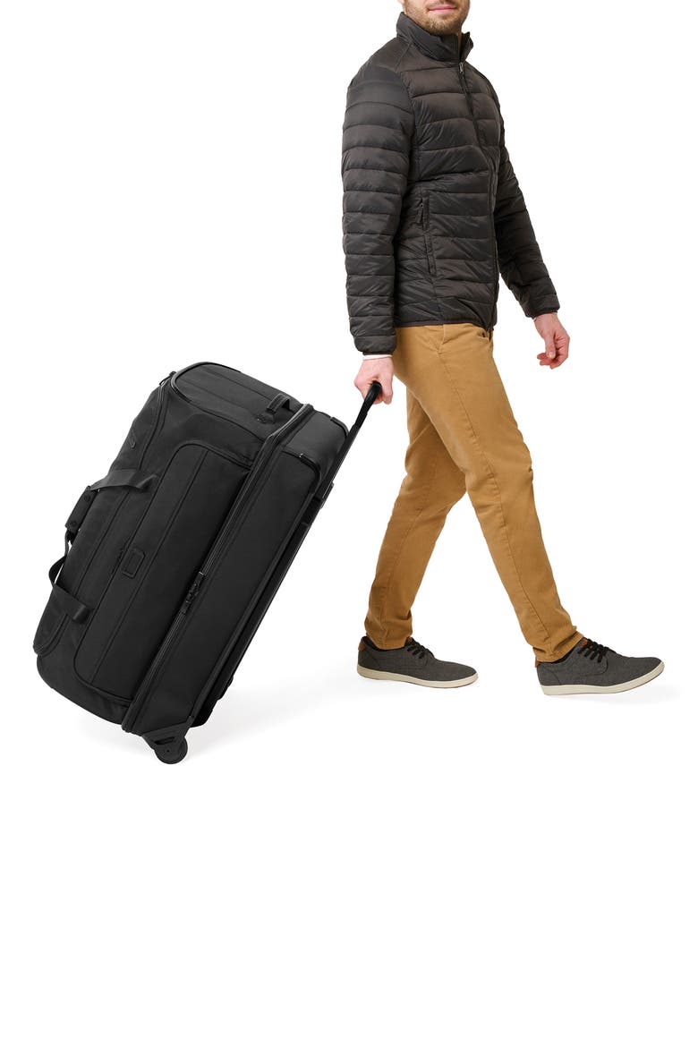 Baseline Large Two-Wheel Duffle Bag, Alternate, color, BLACK