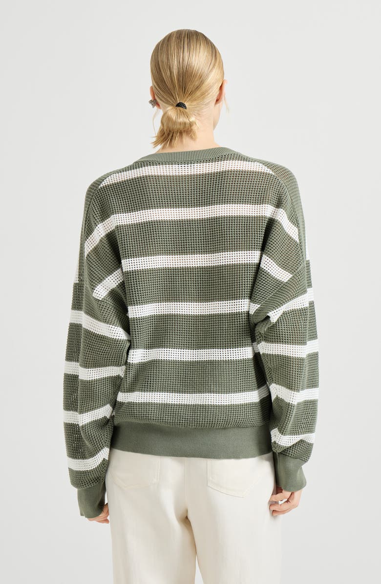 Brunello Cucinelli Striped sweater, Alternate, color, Green