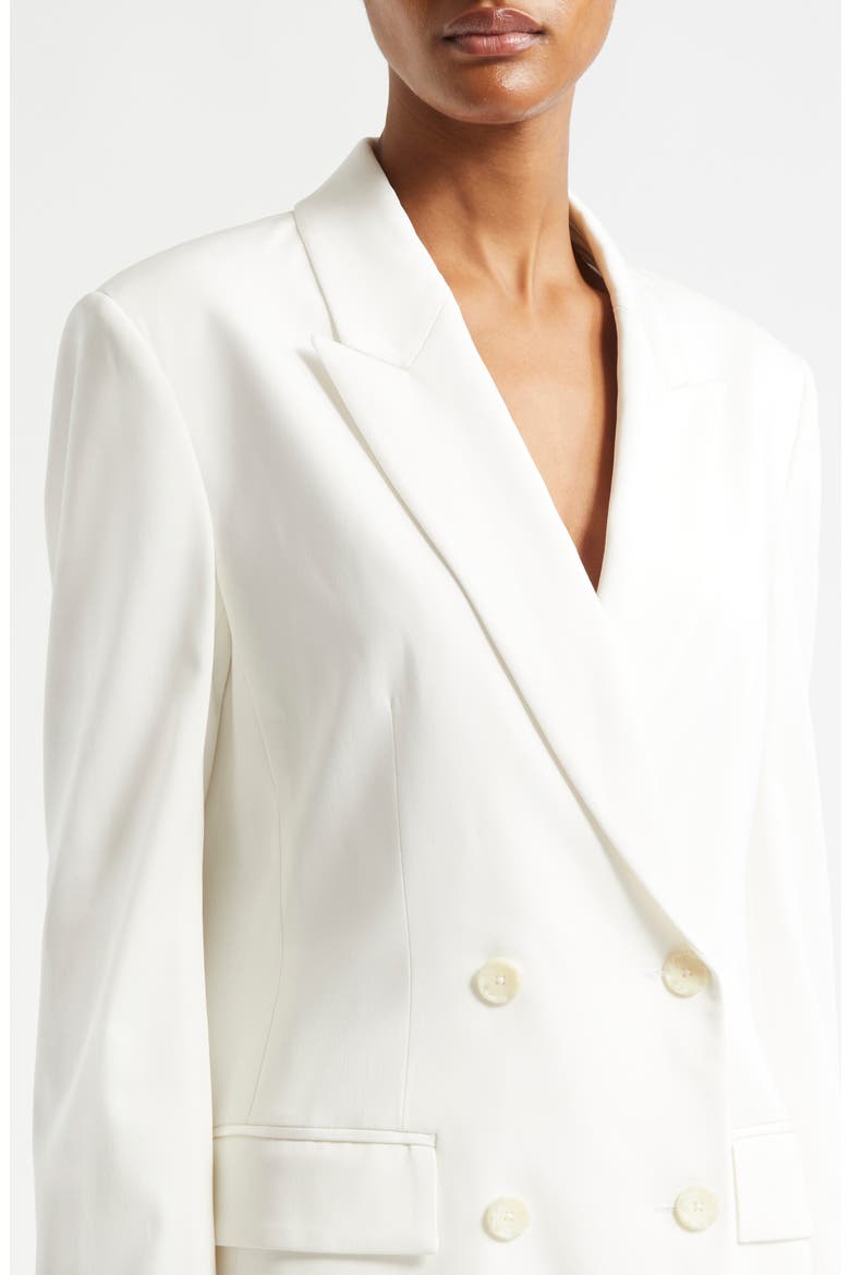 Calla Double Breasted Blazer, Alternate, color, WHITE