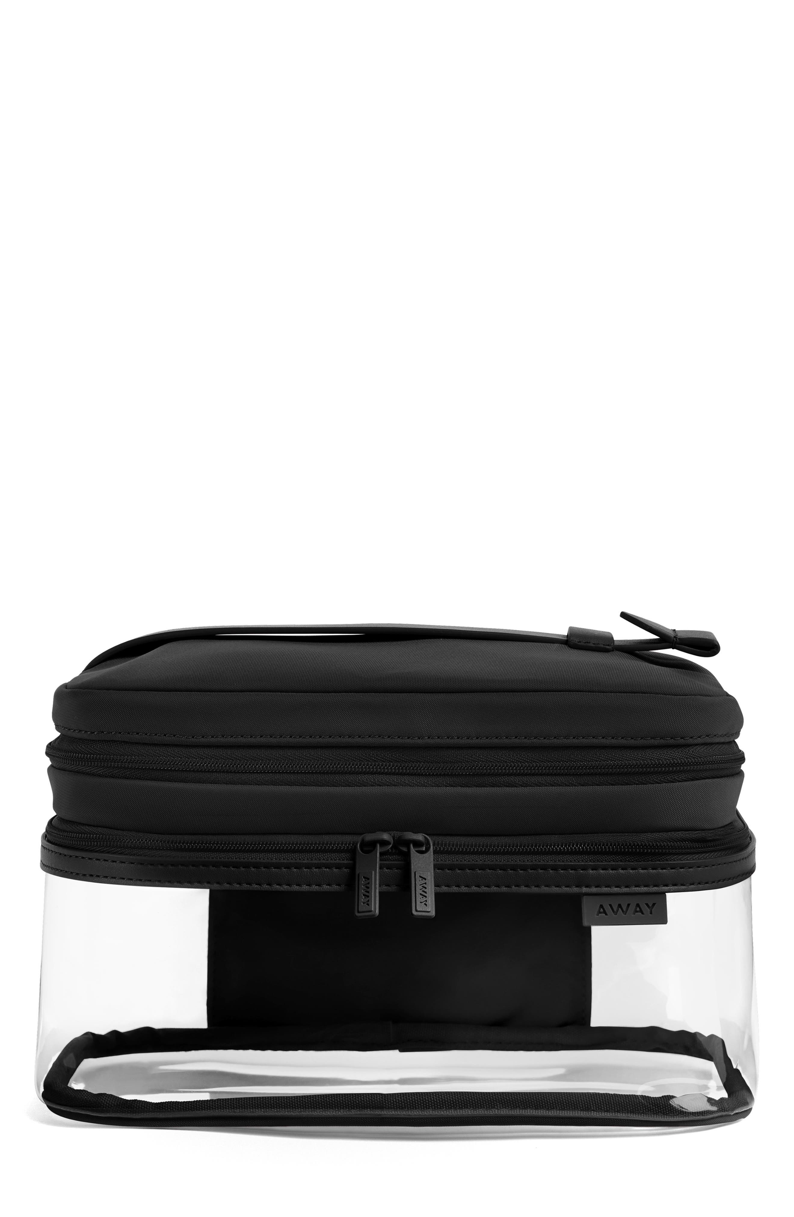 Clear Cosmetics Case, Main, color, JET BLACK