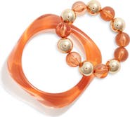 Open Edit Set of 2 Bangle and Beaded Bracelets