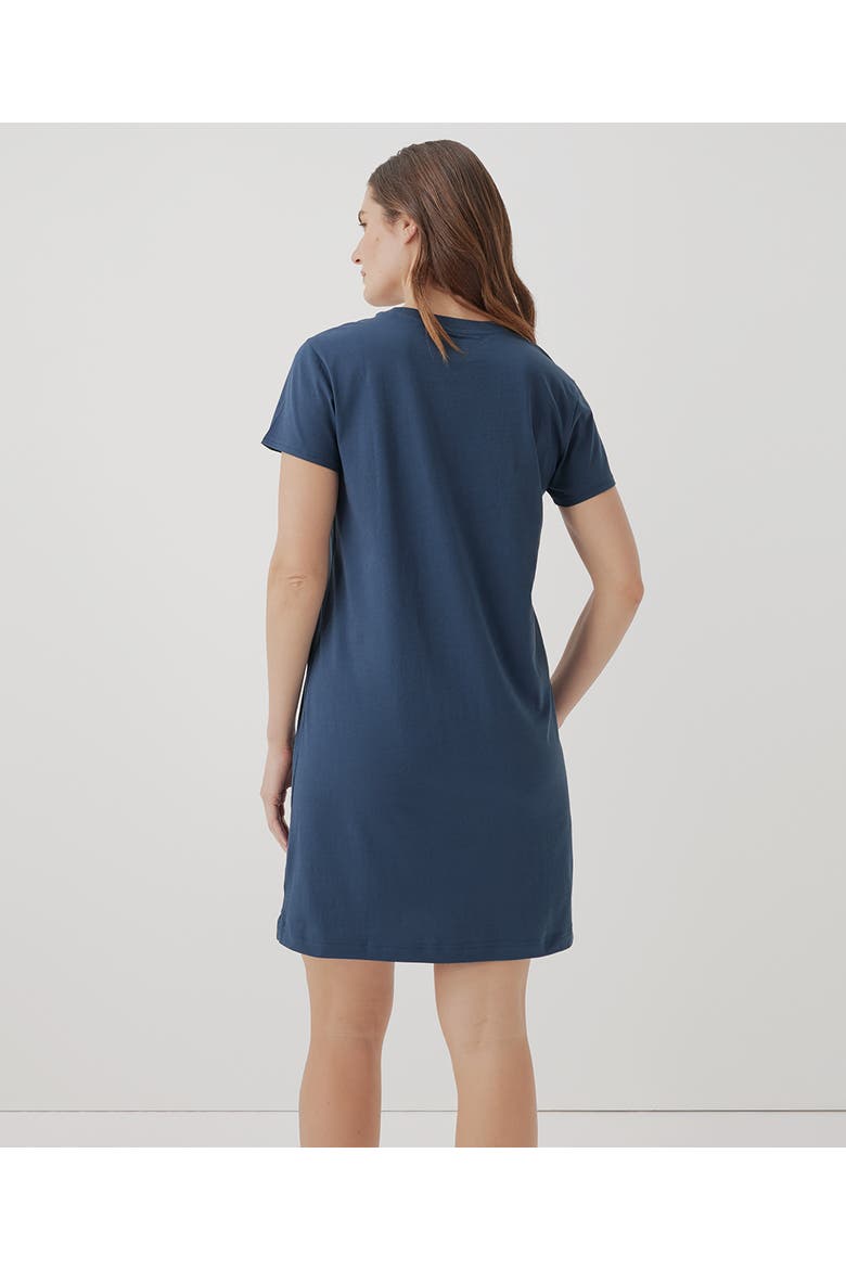 Organic Softspun Tee Dress, Alternate, color, French Navy