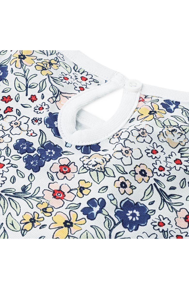 Levi's<sup>®</sup> Kids' Rolled Cuff Denim Overalls & Floral T-Shirt Set, Alternate, color,