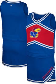 COLOSSEUM Girls Youth Colosseum Royal Kansas Jayhawks Cheerleader Top & Skirt Set