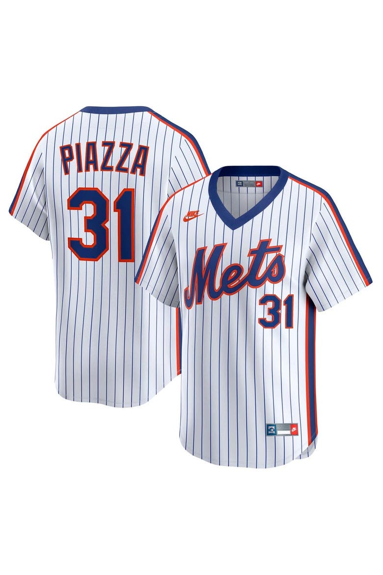 Men's Nike Mike Piazza White New York Mets Throwback Cooperstown Collection Limited Jersey, Main, color, White