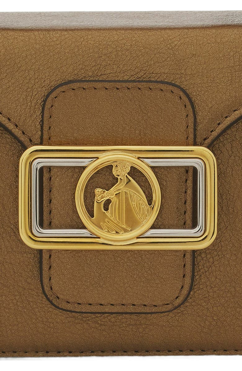 Lanvin Nano Pencil Cat Bag In Metallic Grained Leather, Alternate, color, Bronze