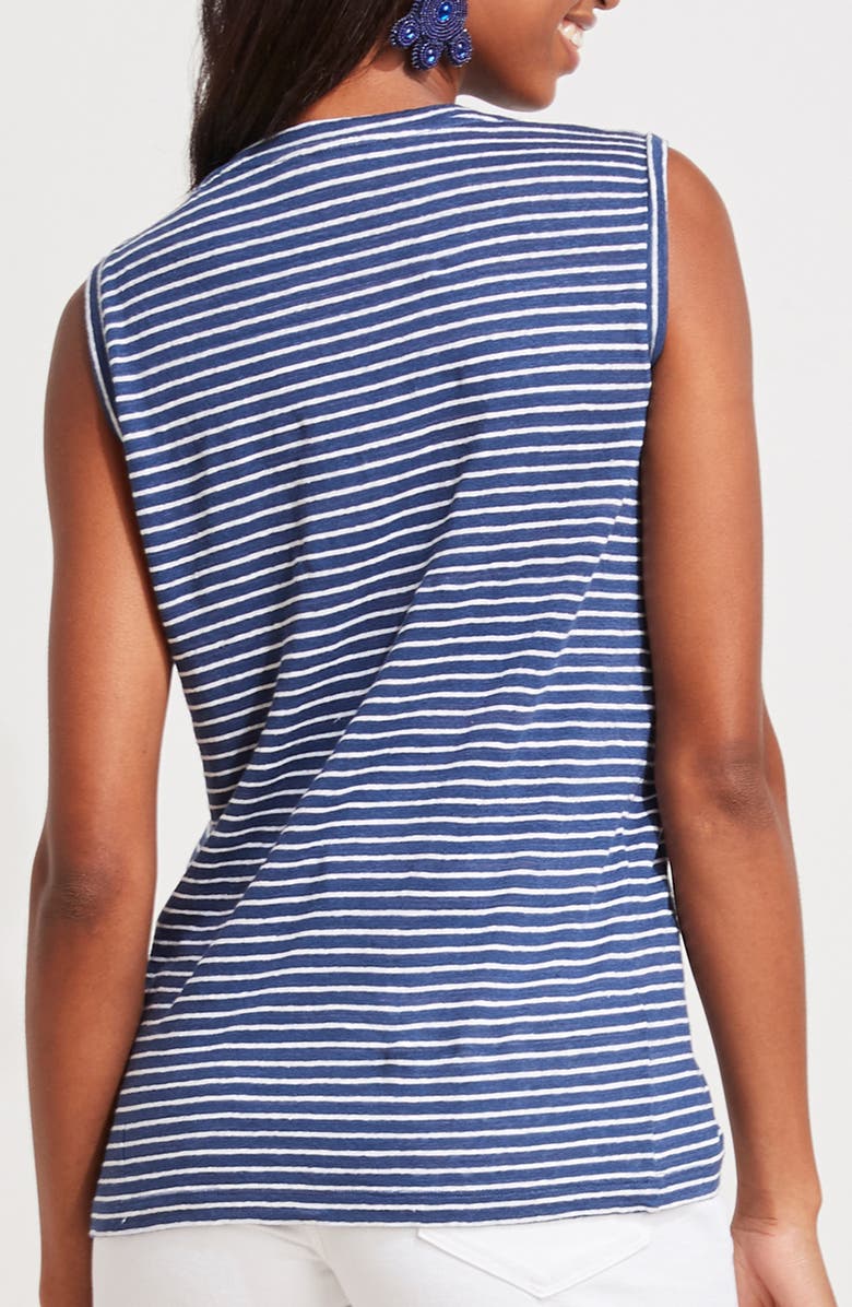 vineyard vines Stripe Linen Tank, Alternate, color,
