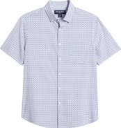 Mizzen+Main Leeward Trim Fit Neat Short Sleeve Button-Up Shirt