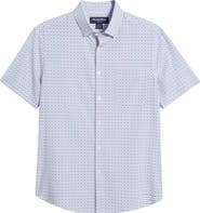 Mizzen+Main Leeward Trim Fit Neat Short Sleeve Button-Up Shirt