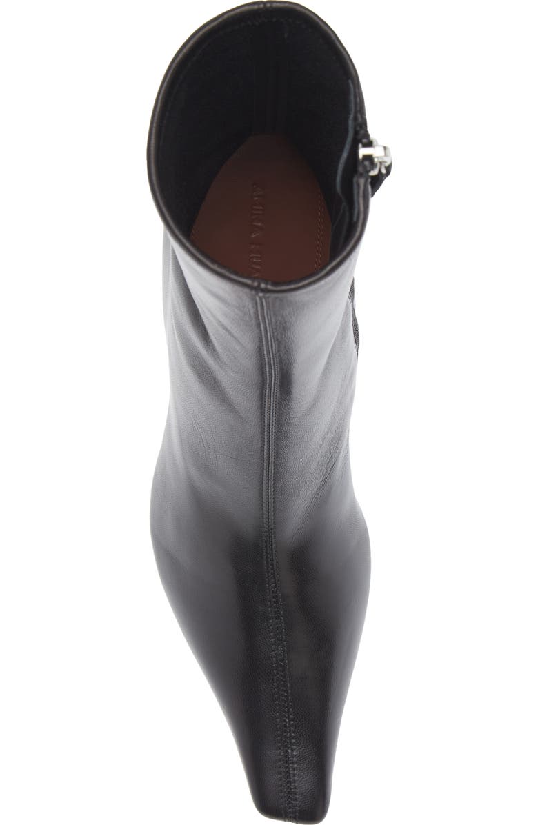 Amina Muaddi Jamie Stretch Bootie, Alternate, color, Stretch Nappa Black
