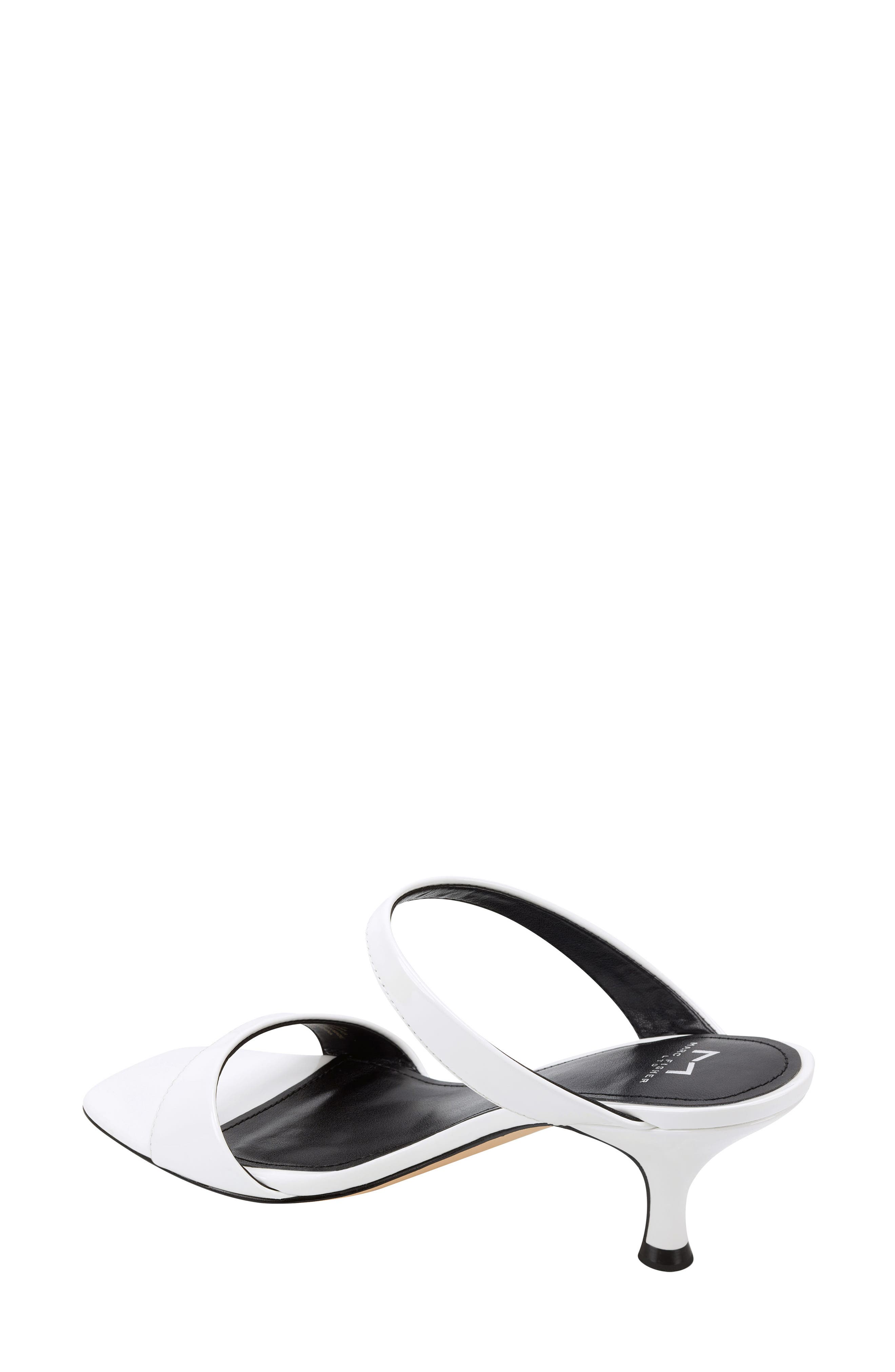 Genia Slide Sandal, Alternate, color, WHITE PATENT LEATHER