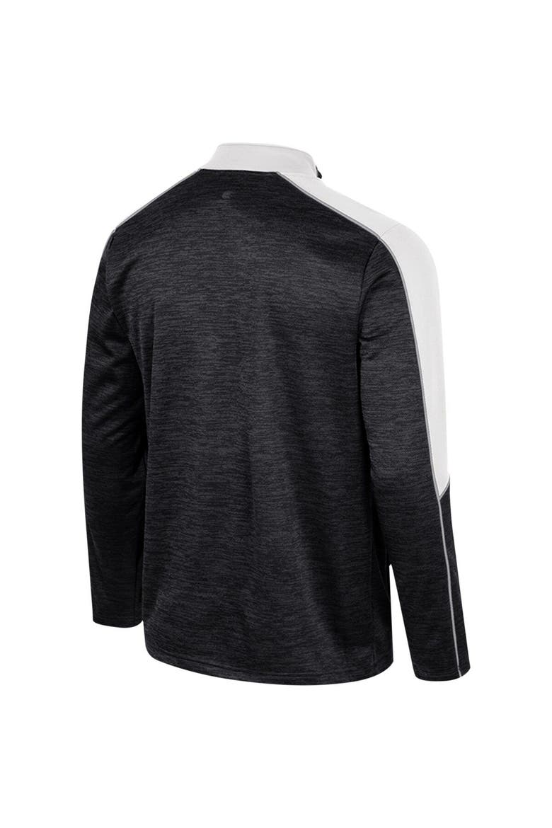 Men's Colosseum Black Providence Friars Marled Half-Zip Jacket, Alternate, color, Black