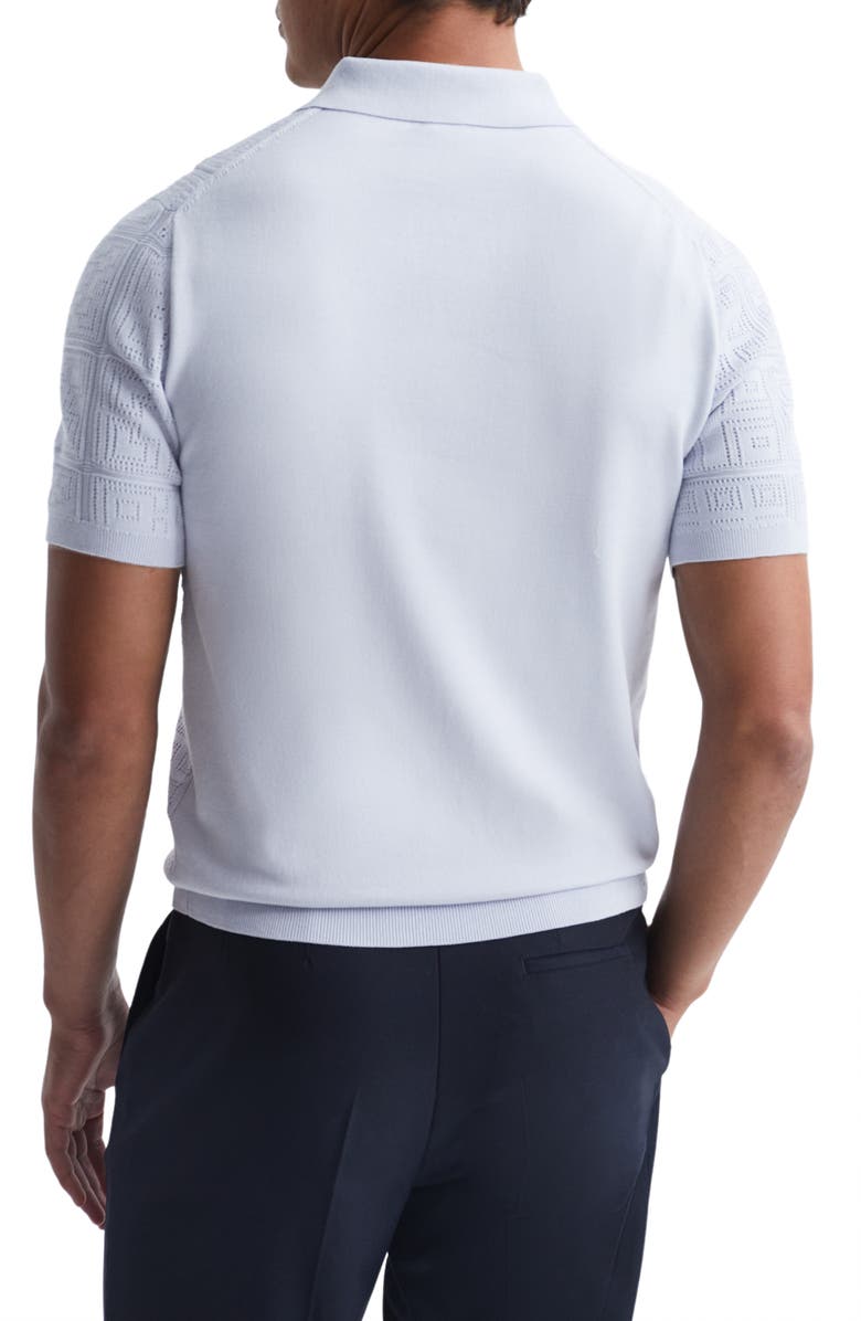 Reiss Textured Mosaic Quarter Zip Polo Sweater, Alternate, color, 