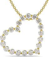 Bliss Diamond 1 Ct Diamond Heart Pendant Necklace in White, Yellow, or Gold Lab Grown