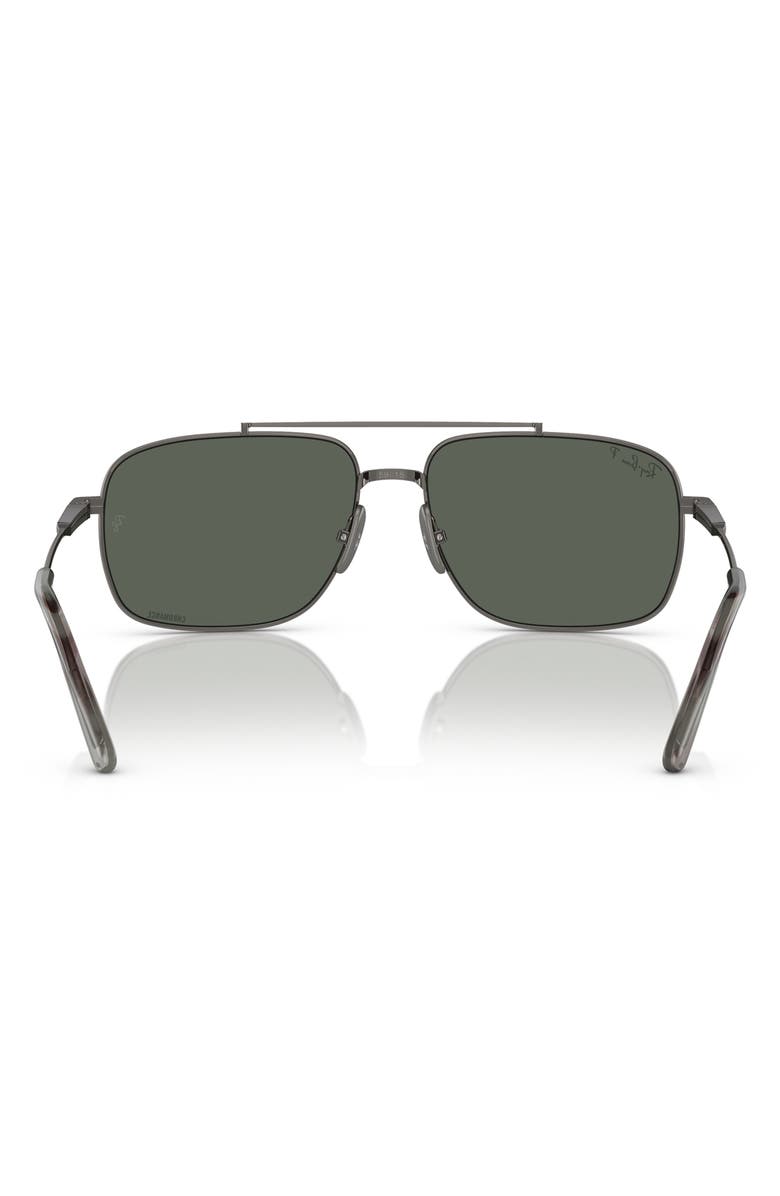 Ray-Ban Michael 59mm Polarized Pillow Sunglasses, Alternate, color, Gunmetal