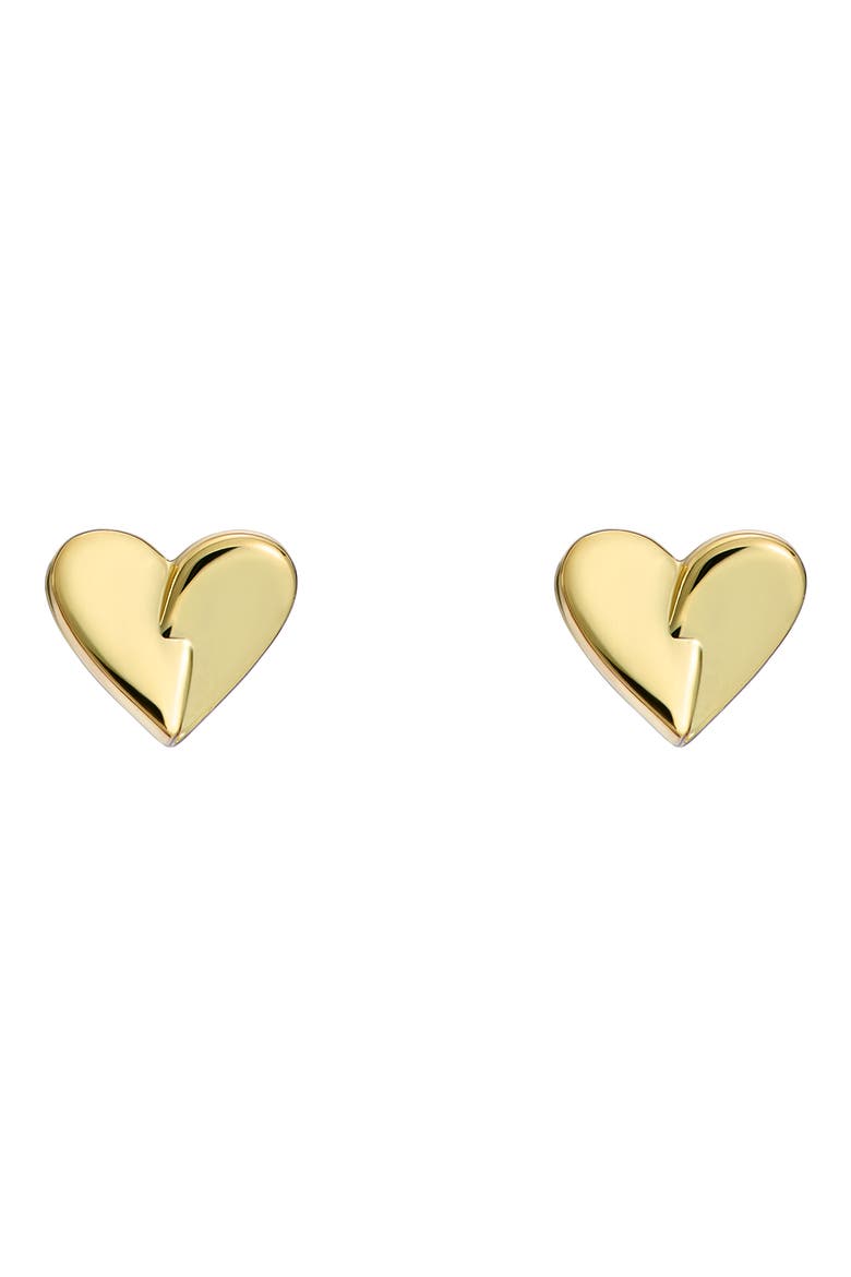 Alyssa Abstract Heart Stud Earrings, Main, color, GOLD TONE