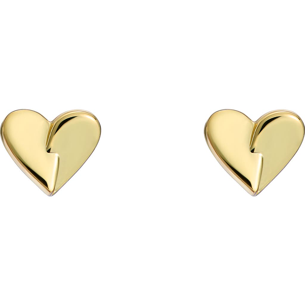 Ted Baker Alyssa Abstract Heart Stud Earrings In Gold