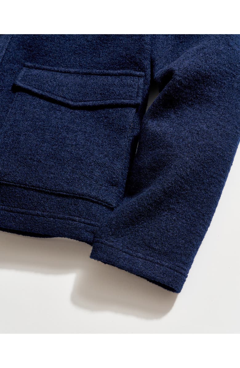 Billy Reid Garrett Stand Collar Wool & Cotton Jacket, Alternate, color, Navy