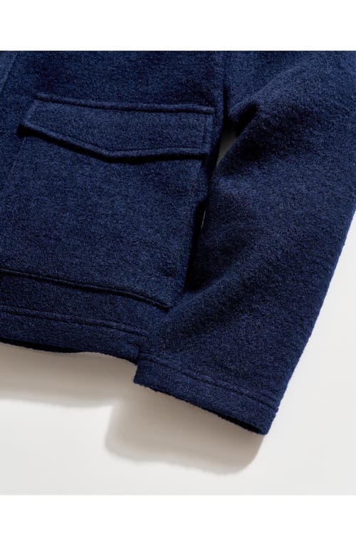Billy Reid Garrett Stand Collar Wool & Cotton Jacket In Blue