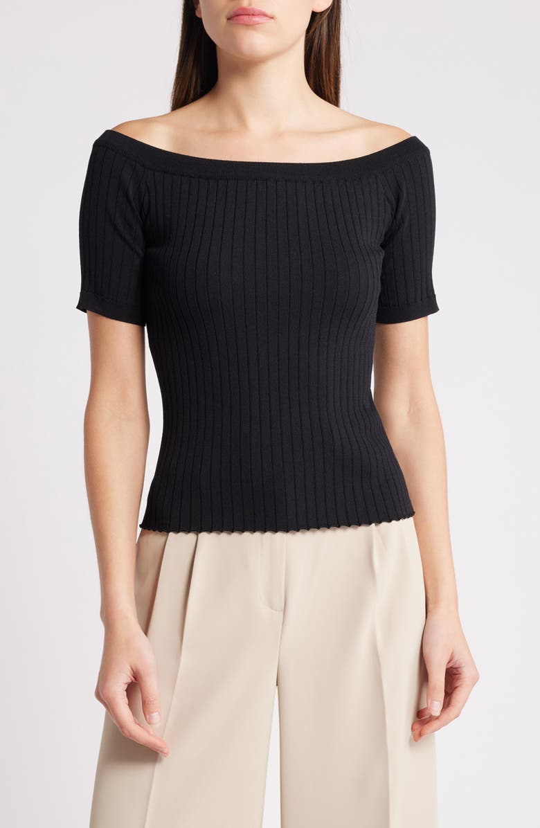 RUE SOPHIE Maur Off the Shoulder Rib Top, Main, color,