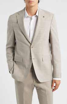 Midland Sand Textured Wool & Silk Sport Coat