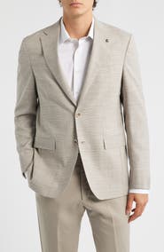 Jack Victor Midland Sand Textured Wool & Silk Sport Coat