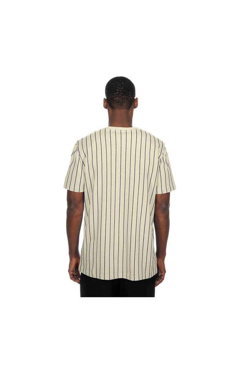 New Era Men's New Era Cream Chicago Cubs Throwback Meshback Pinstripe T-Shirt, Alternate, color, Cream
