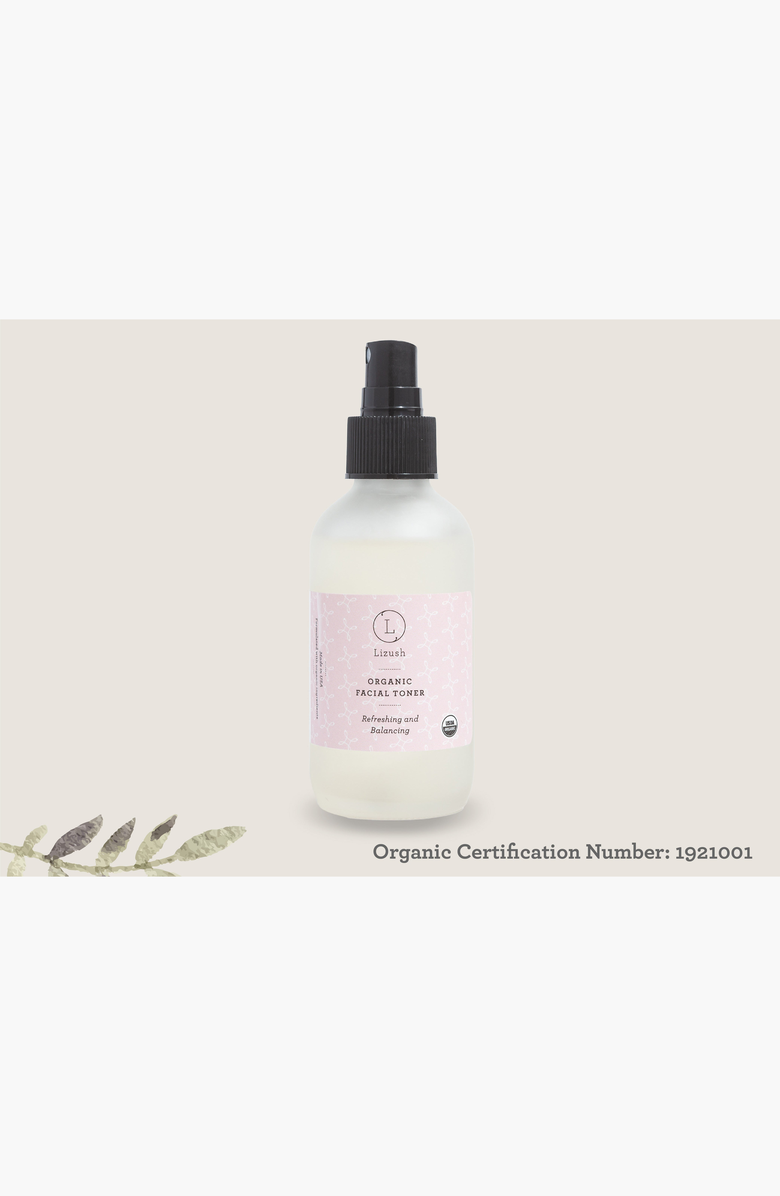Lizush ORGANIC FACIAL TONER Refreshing and Balancing, Alternate, color, NO COLOR