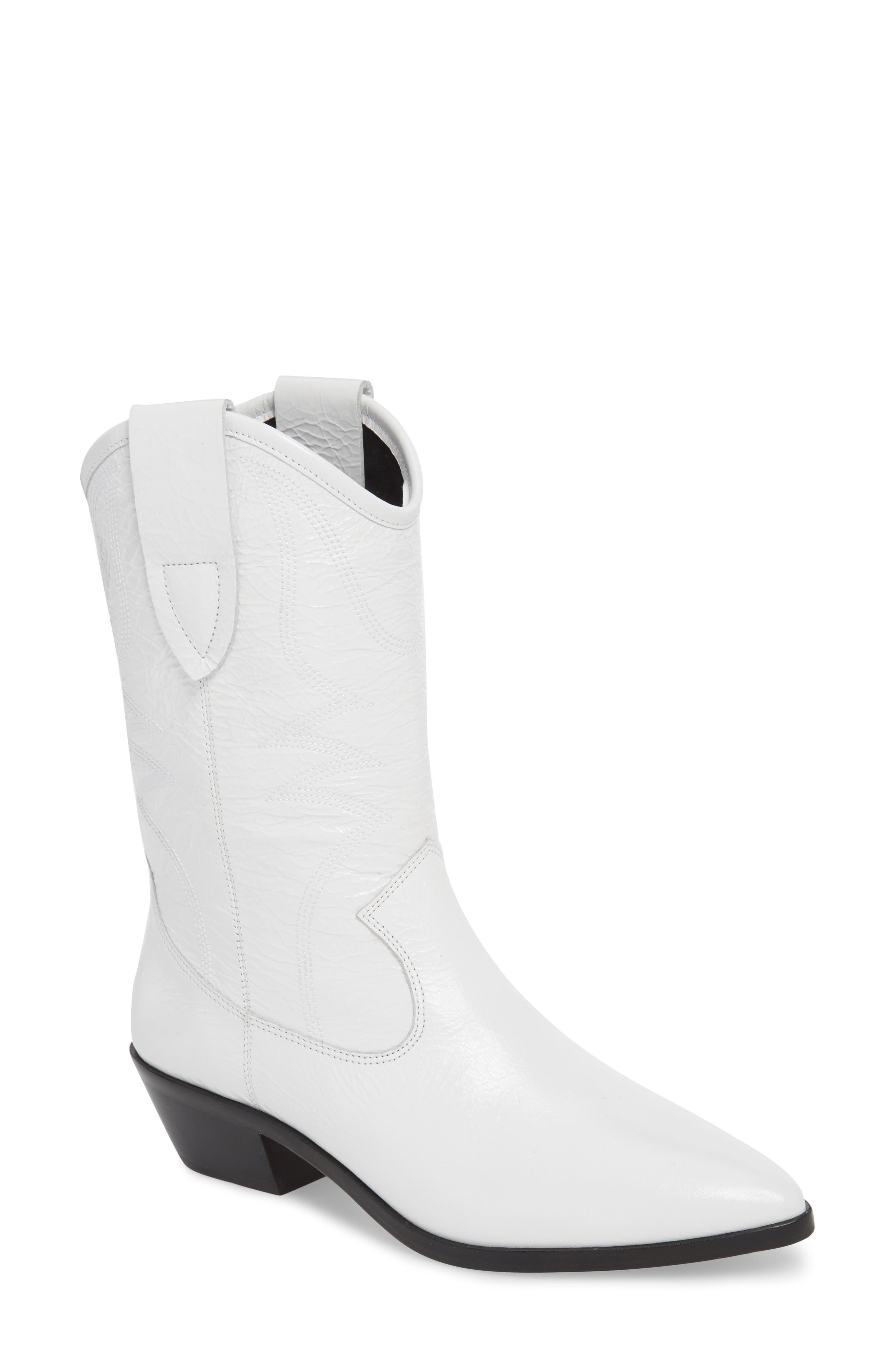 Kaiegan Bootie, Main, color, WHITE LEATHER