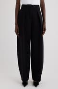 Jacquemus Le Pantalon Ovalo Pleated Wide Leg Pants
