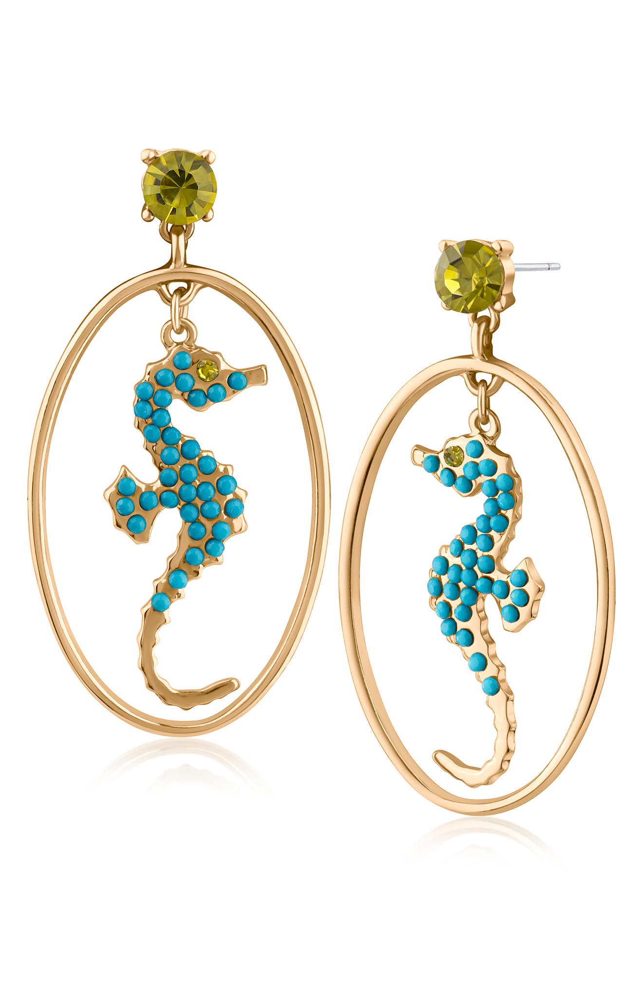 JARDIN Seahorse Hanging Drop Earrings