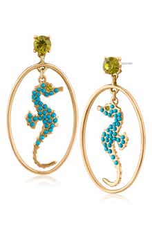 JARDIN Seahorse Hanging Drop Earrings