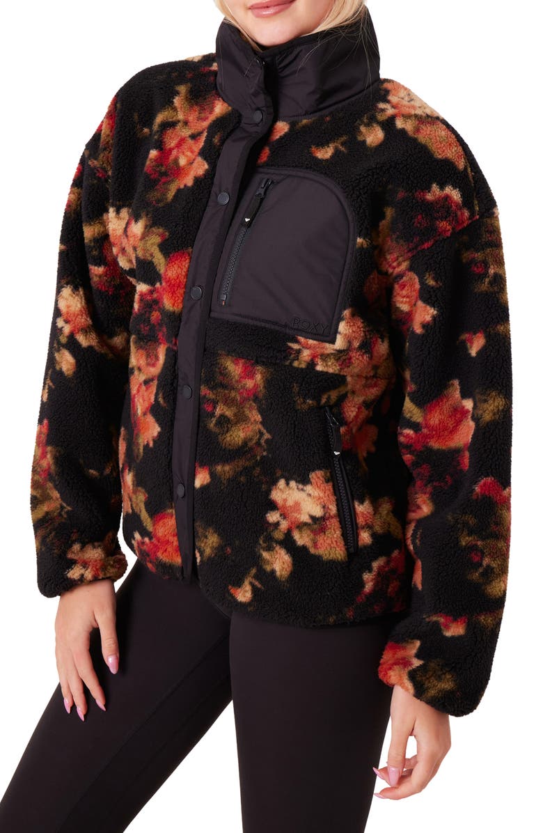 Roxy Axel Fleece Jacket, Alternate, color, Rose Garden