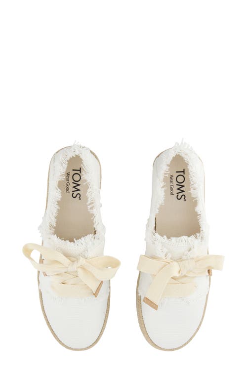 Shop Toms Carolina Lace-up Espadrille In White