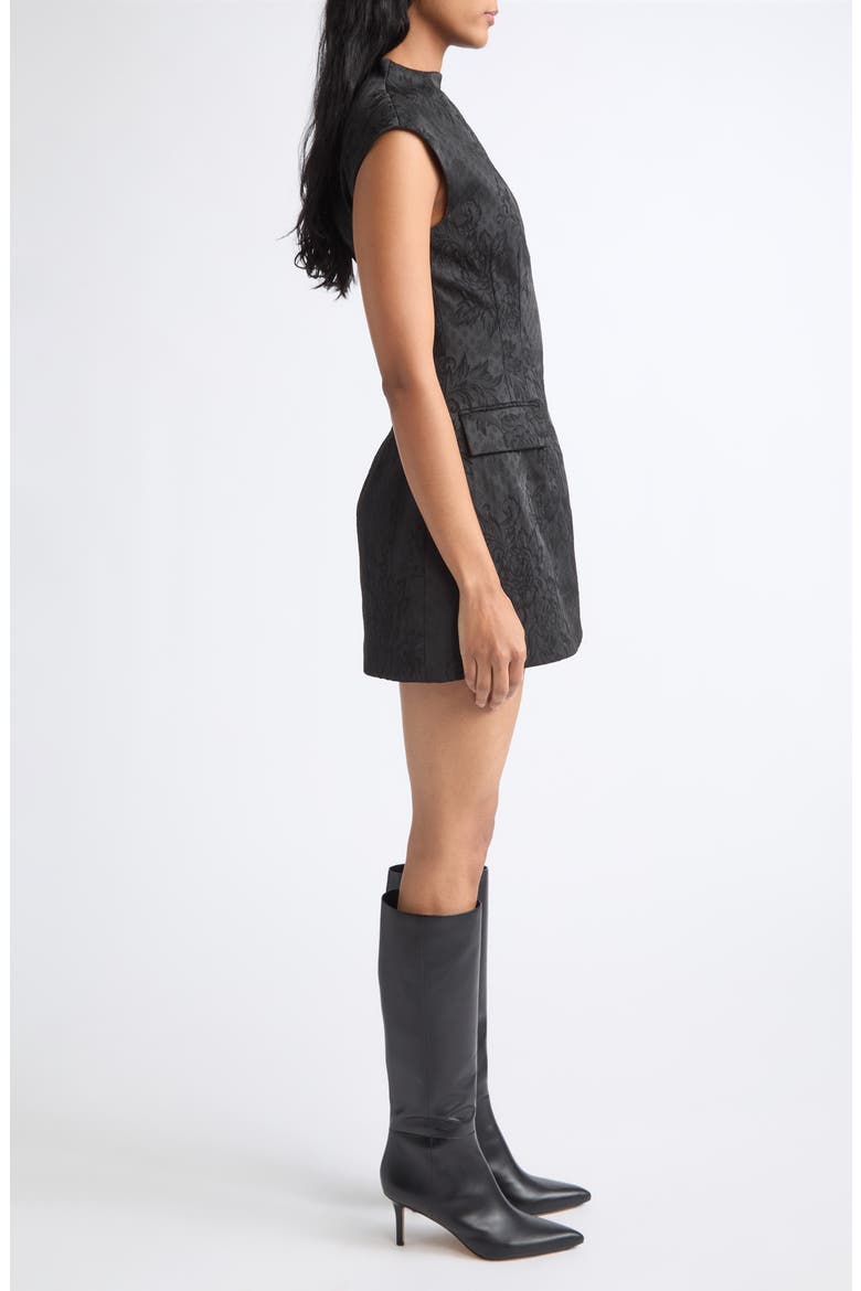 Haworth Floral Jacquard Minidress, Alternate, color, BLACK