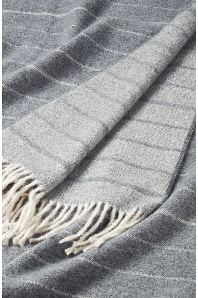 Woven Fringe Throw Blanket, Alternate, color, GREY ONYX